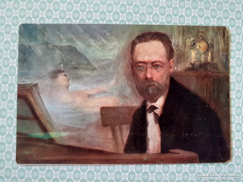 Régi képeslap K. Nejedly Smetana művészi levelezőlap