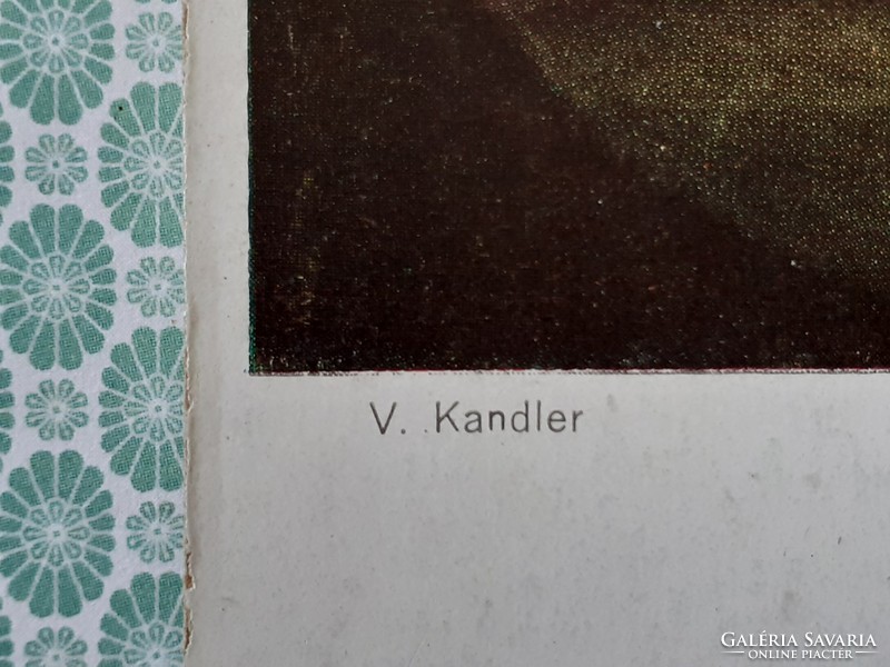 Old postcard v. Kandler temptation artistic postcard