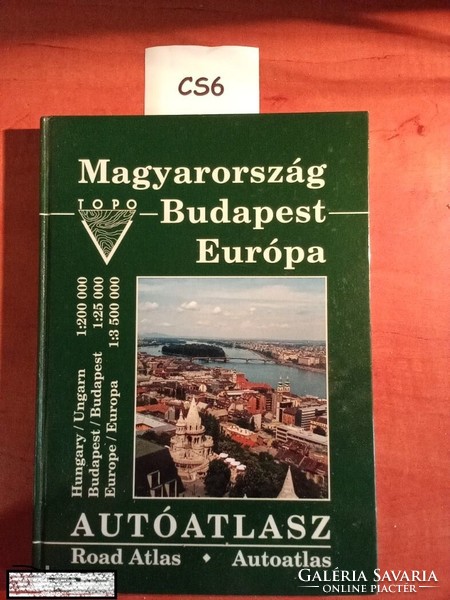 Car atlas of Hungary+Budapest+Europe in rare, beautiful condition, country, ministry kt map