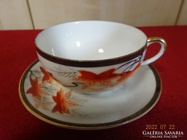 Japanese porcelain tea cup + saucer, geisha head, eggshell thin. He has! Jokai.