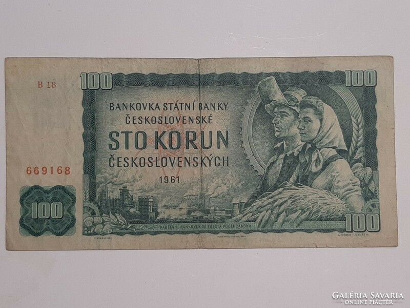 Csehszlovákia 100 korona  1961 sto korun ceskolovenskych