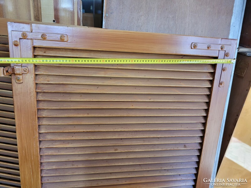 Old 2-piece pine spalletta wood shutter shade 141.5 cm high