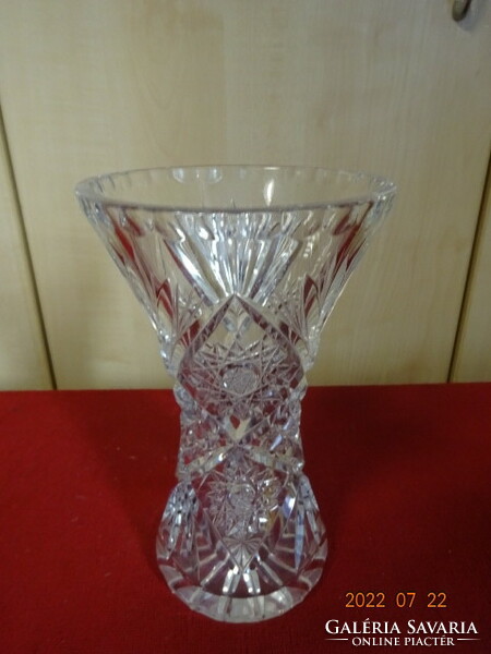 German crystal glass vase, height 20.5 cm. He has! Jokai.