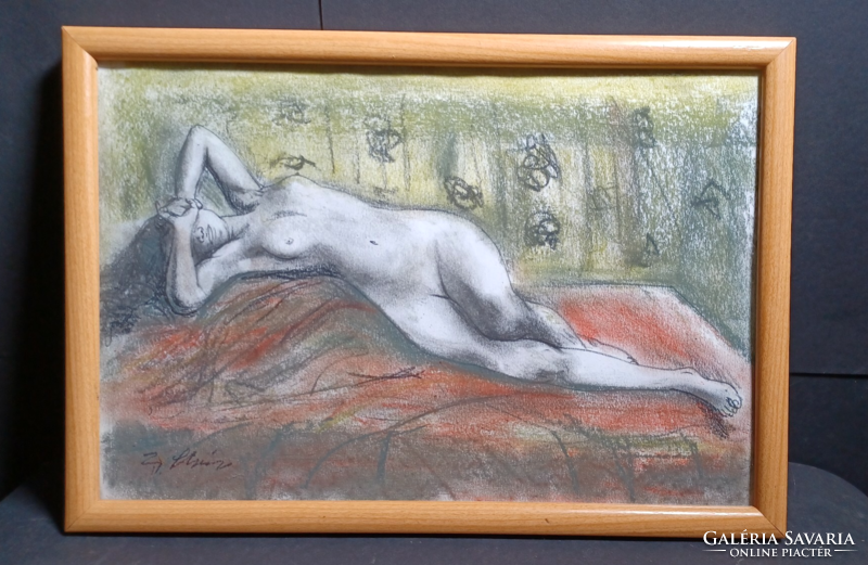 Female nude - unidentified artist (23×33 cm)
