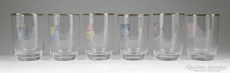 1J611 bohemia Czech glass glass set 6 pieces in a box