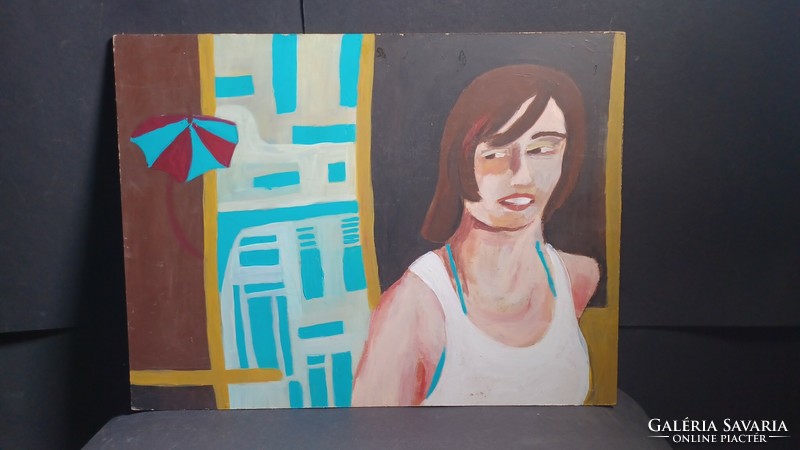 Contemporary composition, female portrait (30×40 cm)