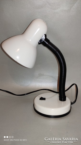 Vintage table lamp white metal