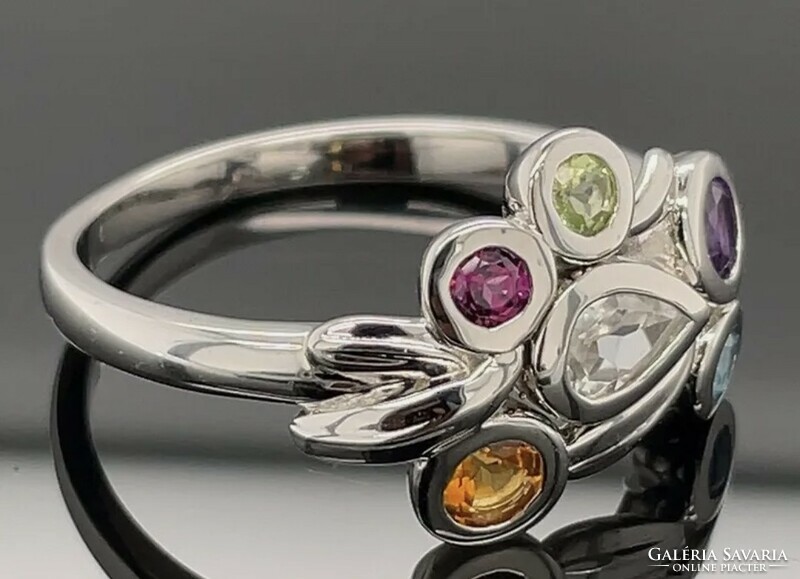 Extra elegáns csakra   drágaköves  sterling 925 ezüst gyűrű   - új