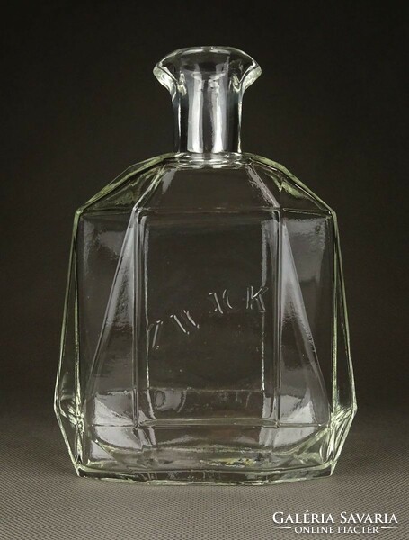1G028 old zwack glass bottle 18.5 Cm