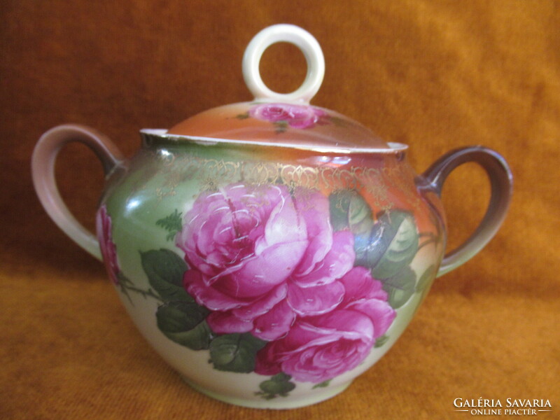 Antique pink sugar bowl