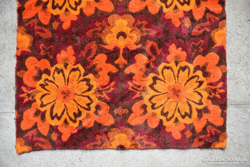 Retro pattern wall protector, wall decoration, mid century modern applied art silk carpet 200 x 75 cm