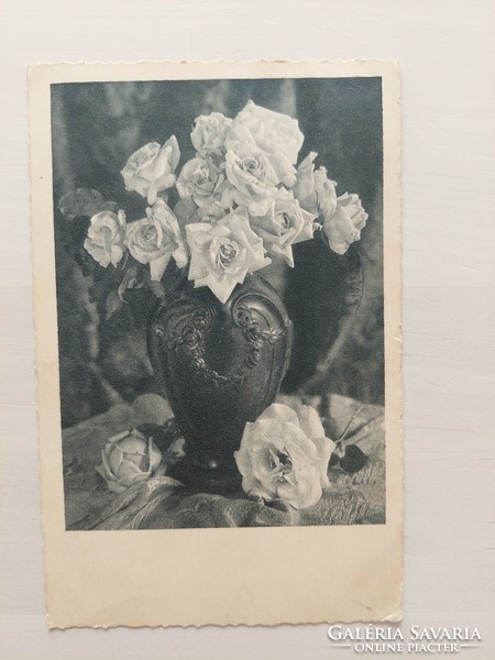 Floral postcard, Munich, 1937, Hindenburg stamp, ii. Pre-WWII