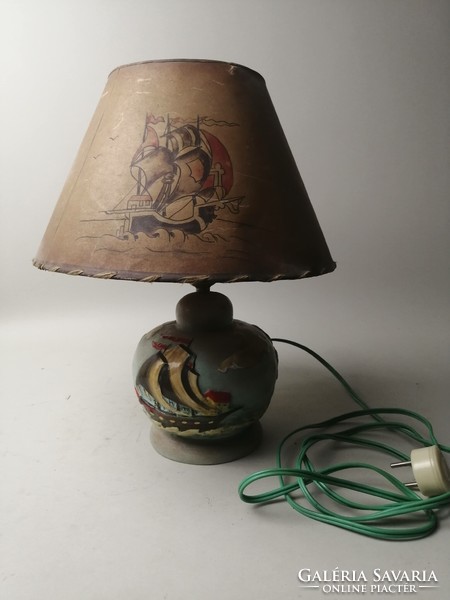Art deco ship table lamp - dr rank dezsó