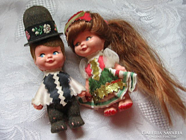 Retro folk art trafficker doll in a pair of Hungarian clothes