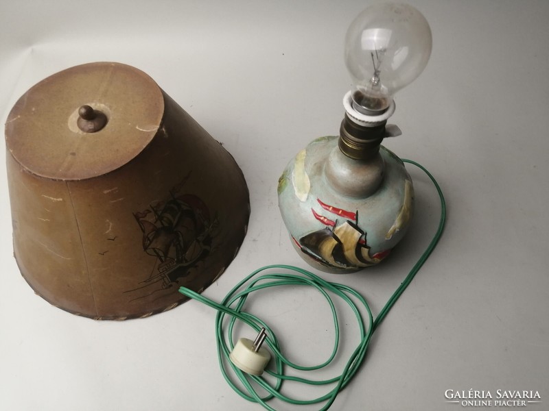 Art deco ship table lamp - dr rank dezsó