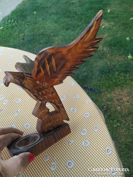 Wooden carved eagle statue for sale!