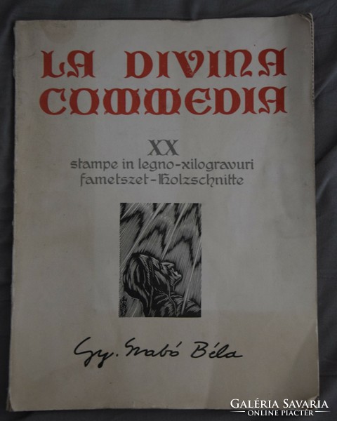 20 woodcuts by Béla Gy. Szabó - la divina commedia