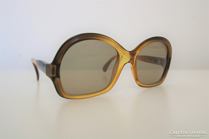 Vintage Optyl DL 4007-20 német keretes napszemüveg - borostyán (1970-es évek)