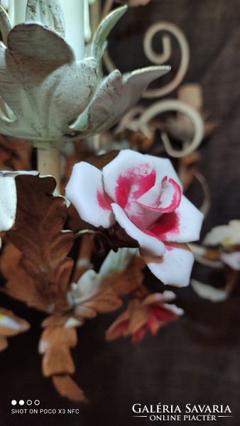 VEGYE VIGYE ÁR! Provance érzés florentin csillár lámpa porcelán rózsa pompás színek francia stílus