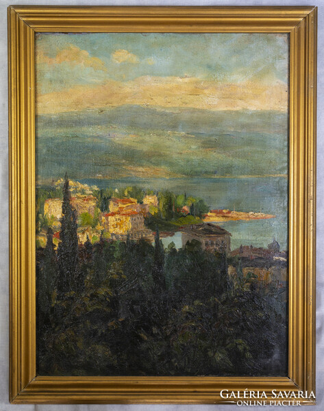 Béla Horváth (1888 - 1973) Mediterranean bay. Oil cardboard 60x40