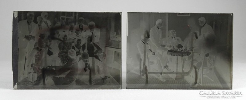 1J918 Antik üveglemez fotográfia üvegnegatív fotók az art daco polgári világból. Amfitípia 8 db