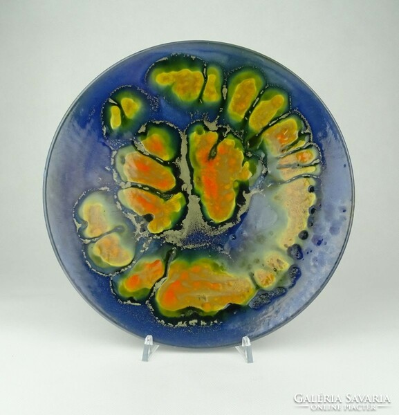 1F413 lux elek applied art large glazed ceramic decorative bowl 29 cm