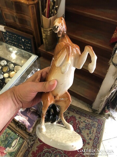 Royal Dux porcelán, ló szober, 28 cm-es nagyságú, hibátlan ritkaság.