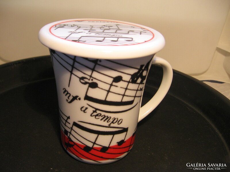 Cha cult sheet music, singing mug with filter, roof, cover mf cantabile