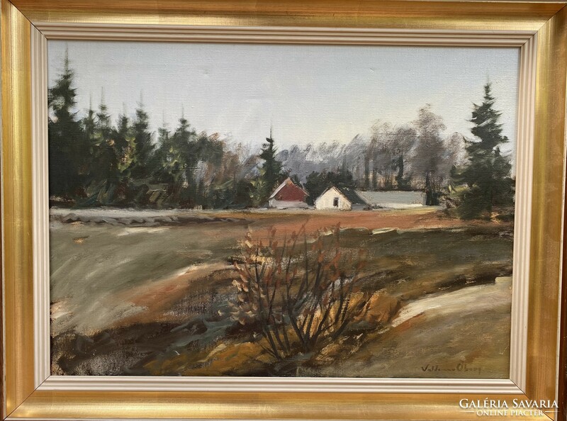 Swedish landscape - oil on canvas