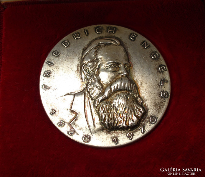 Engels silver commemorative medal, dkp.