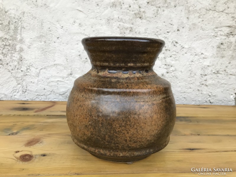 Retro west-germany 70's minimalist vase steuler germany vase brown retro vase t-221
