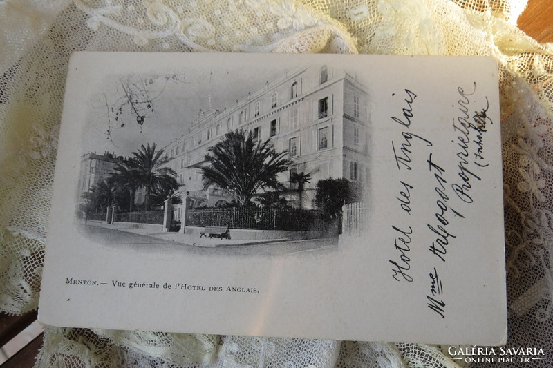 Antik képeslap/fotólap Franciaország Menton Hotel des Anglais 1910 körüli