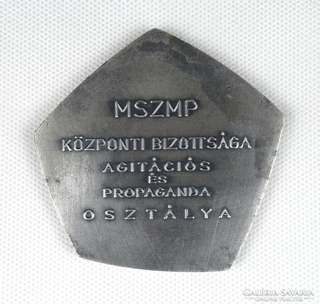 Marked 1K027 mszmp propaganda award Lenin bronze plaque 1968