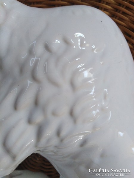 Ceramic buffalo - white