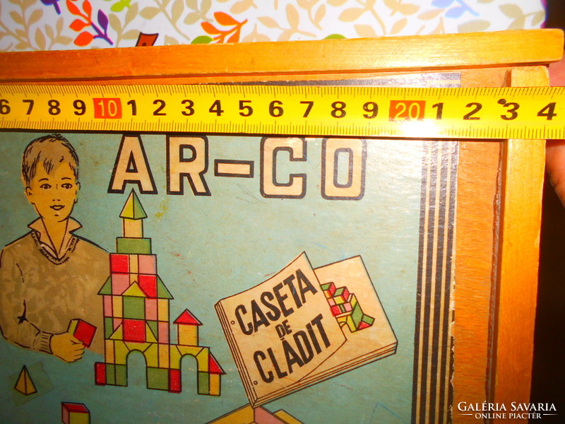 Old ar-co wooden building block in its original box