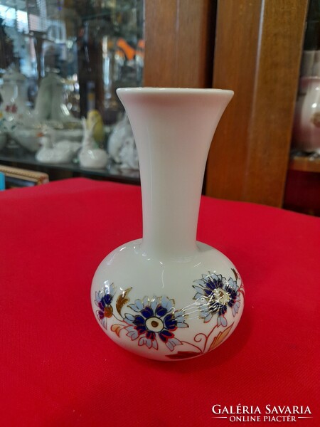 Zsolnay cornflower pattern vase. 12 Cm.