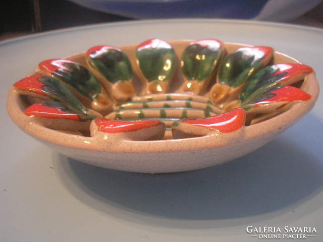 N6 majolica glazed custom-made wonderful flawless wall bowl 17.5 Cm