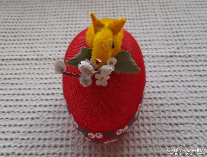 Retro Easter egg with DIY rabbit