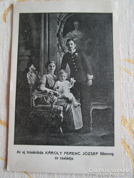 1914 UTOLSÓ MAGYAR KIRÁLY IV. KÁROLY FELVÉTELKOR FŐHERCEG + CSALÁD KORABELI FOTÓ - FOTÓLAP