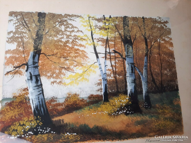 Komáromi Gy.: Erdőrészlet, festmény