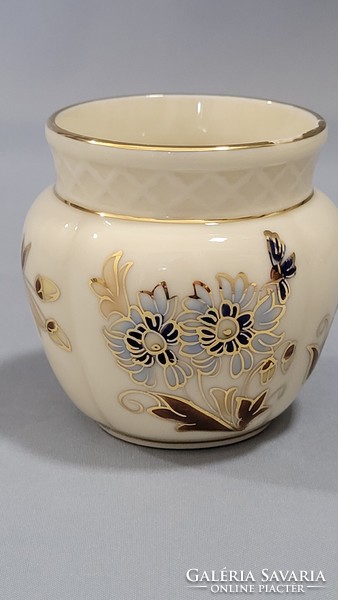 Zsolnay Búzavirágos, kézzel festett porcelán kaspó