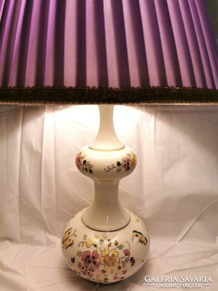 Zsolnay: Pillangó mintás asztali lámpa - modern