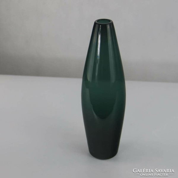 Kék-grafit kecses modern díszüveg váza