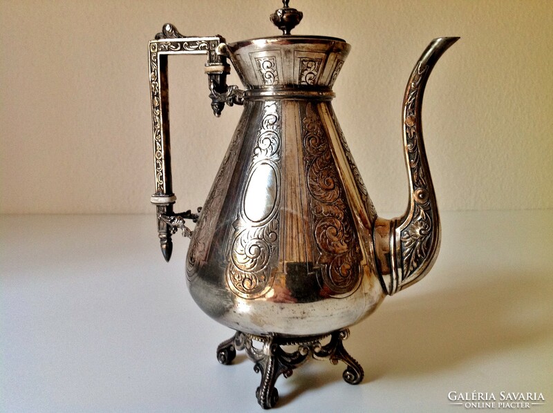 Antique silver-plated English jug - 1878