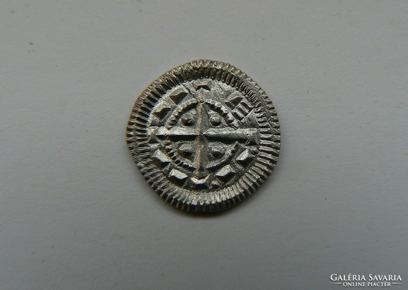 II. Béla silver denarius éh 53. (1131-1141) Unc. (Two dots!) Original!!!