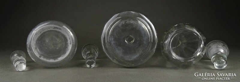 1K107 Régi dugós borosüveg asztali kínáló 3 darab