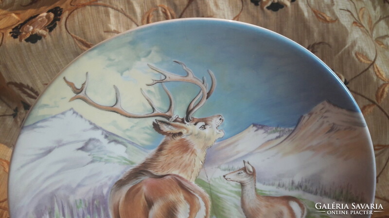 Deer Christmas decorative plate, wall plate (m2930)