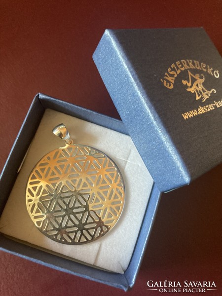 Silver flower of life pendant