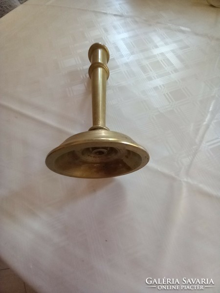 Antique copper small candle holder