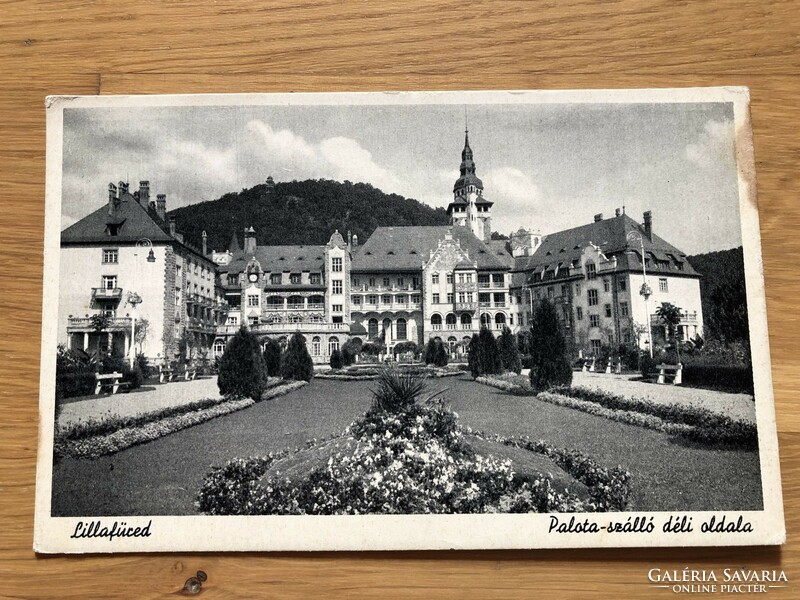 Antik LILLAFÜRED - Palota-szálló déli oldala képeslap -  Postatiszta  - Márton Jenő felvétele